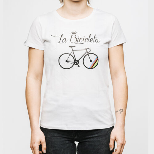 Camiseta blanca La bicicleta