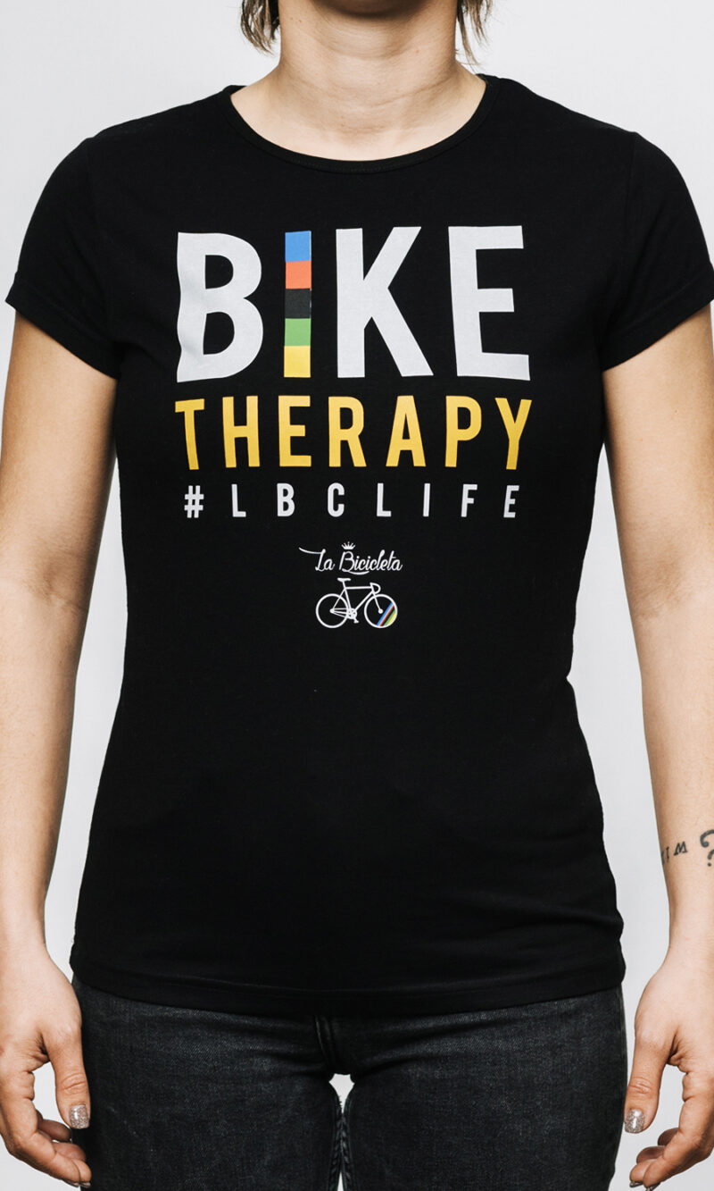 Camiseta negra bike therapy