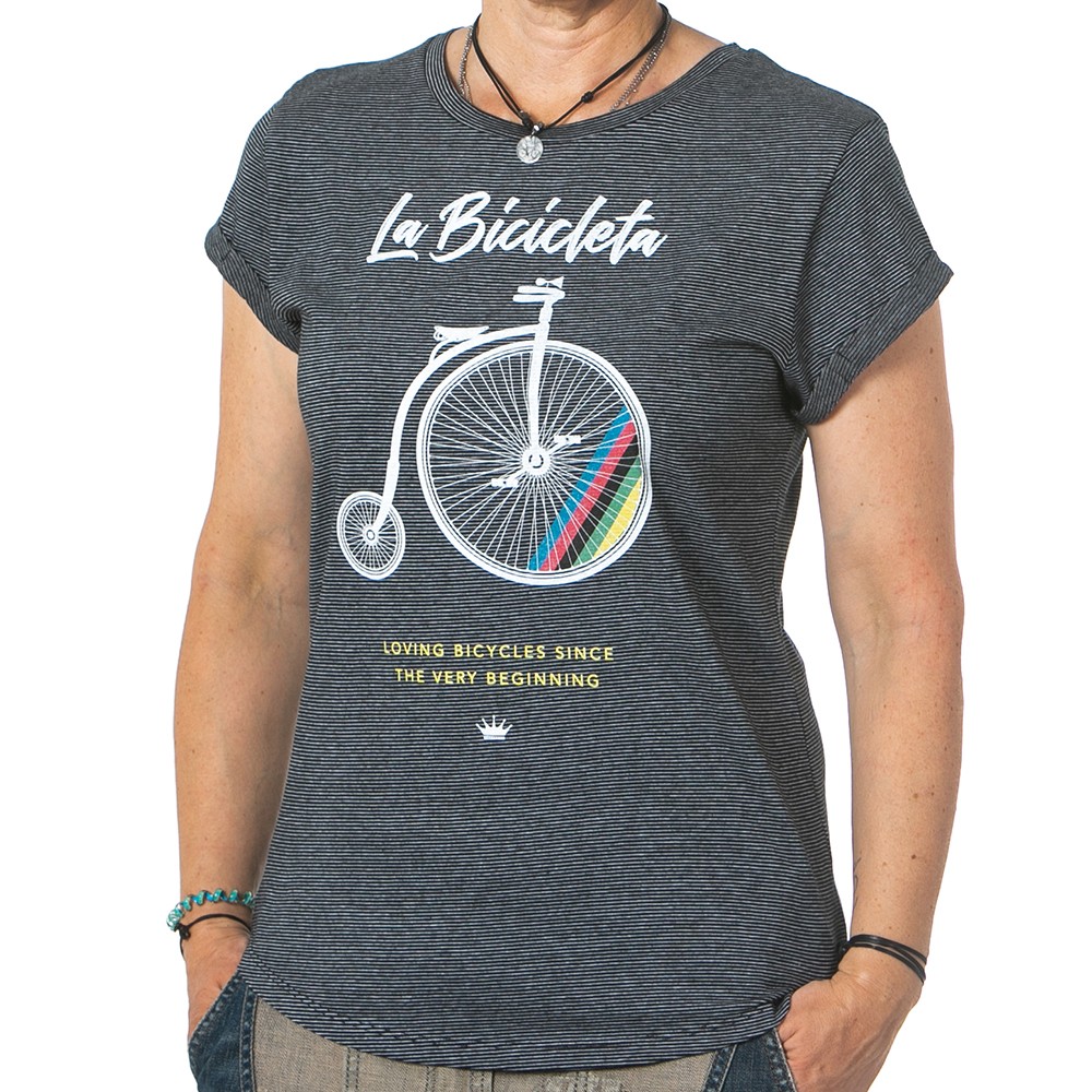 Camiseta chica velocípedo gris