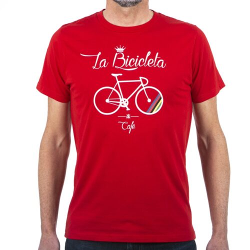 Camiseta chico roja La bicicleta