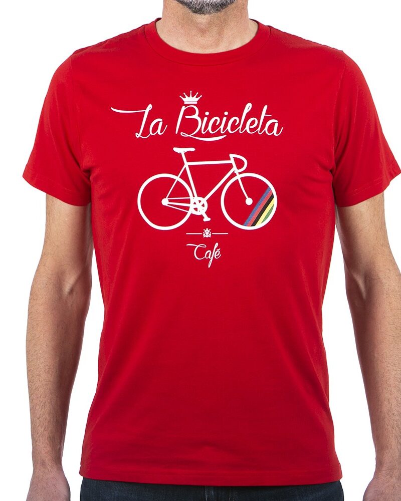 Camiseta chico roja La bicicleta