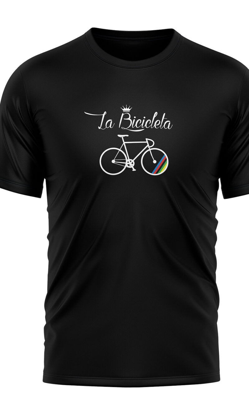 Camiseta negra la bicicleta