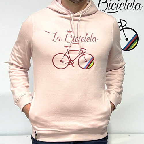 Sudadera rosa la bicicleta